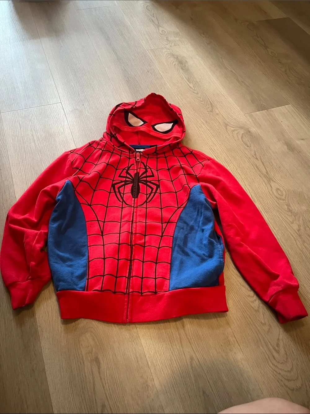 Marvel Red and Blue Spider-Man Hoodie jacked size 8